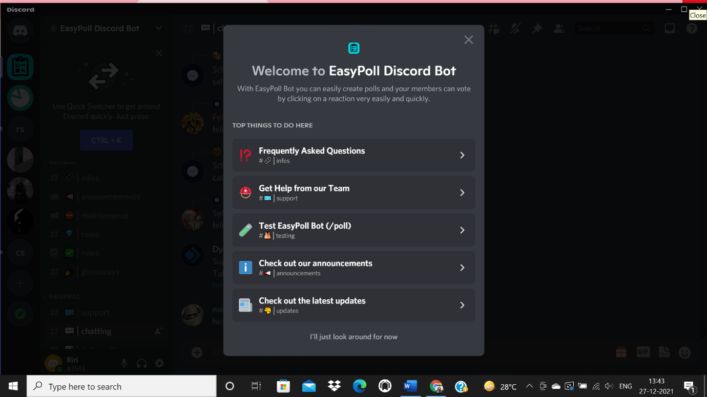 How to make a poll on discord