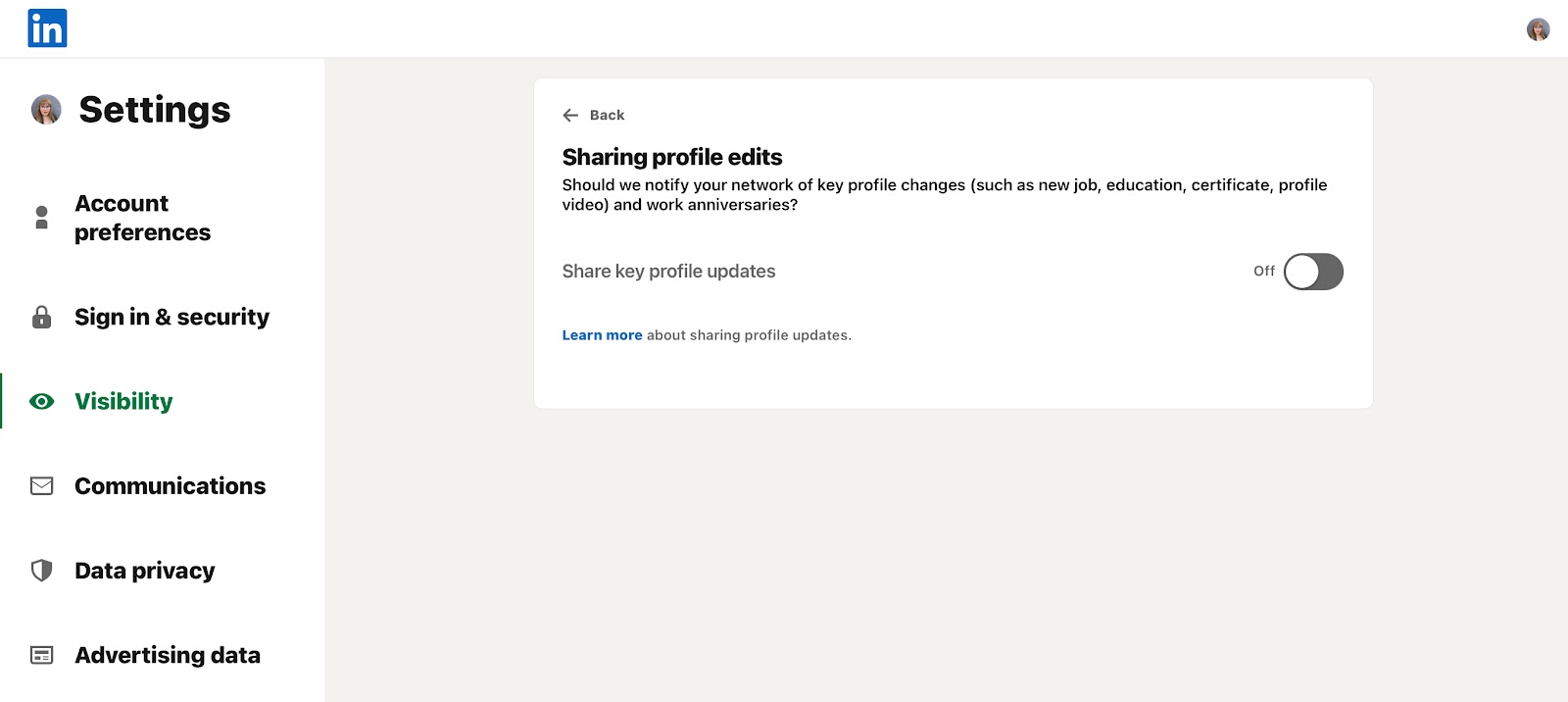 How to show promotion on linkedin
