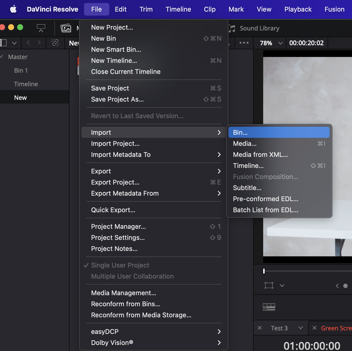 How to get rid of wind in davinci resolve