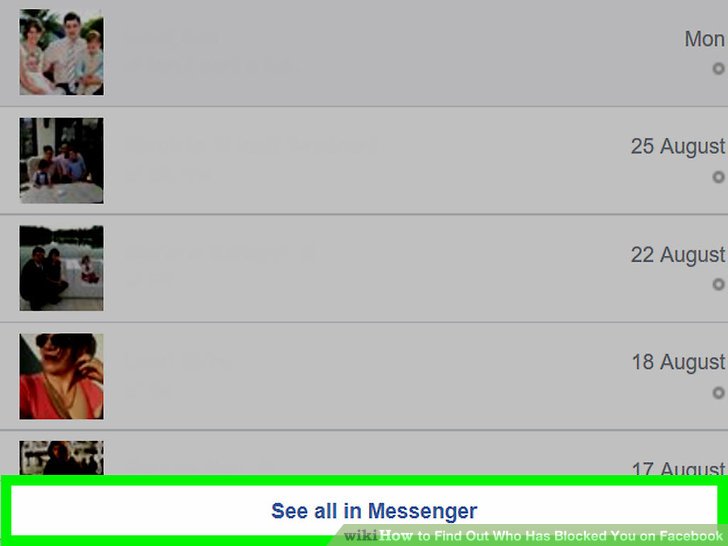 How to see the blocked person in facebook