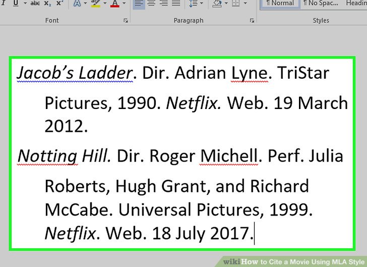How to cite a documentary mla