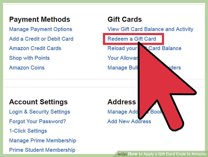 How to add gift card to amazon