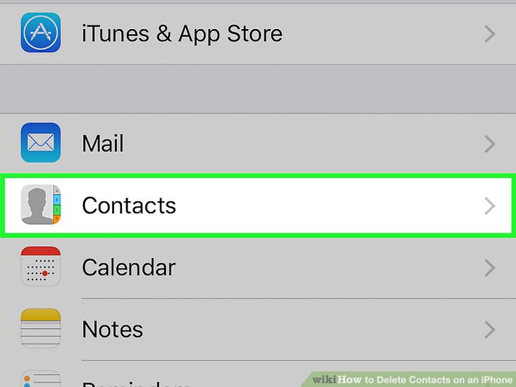 How to delete the contacts from iphone