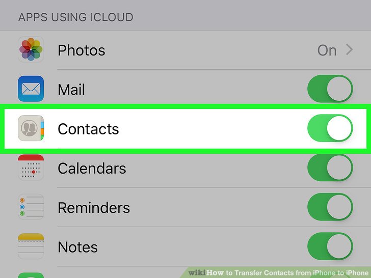 How can you transfer contacts from iphone to iphone