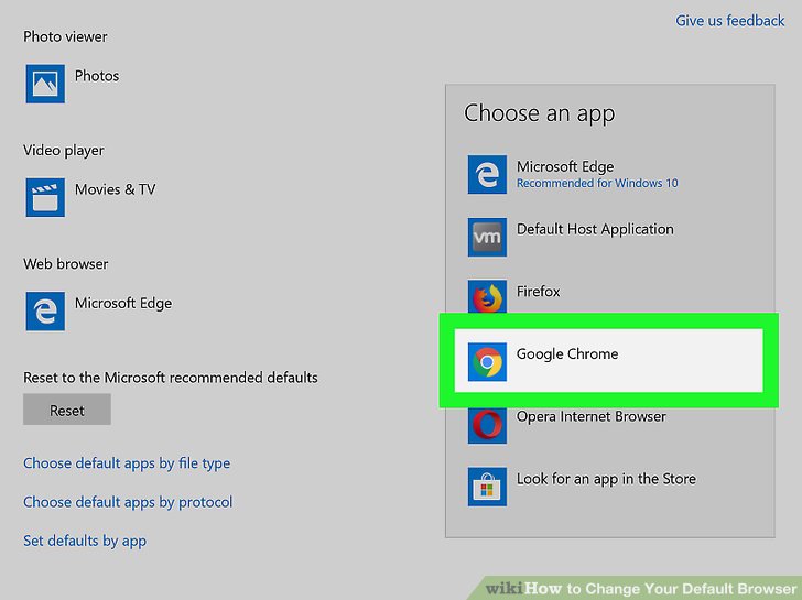 How to change main browser