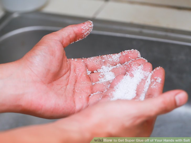 How to get super glue off hands