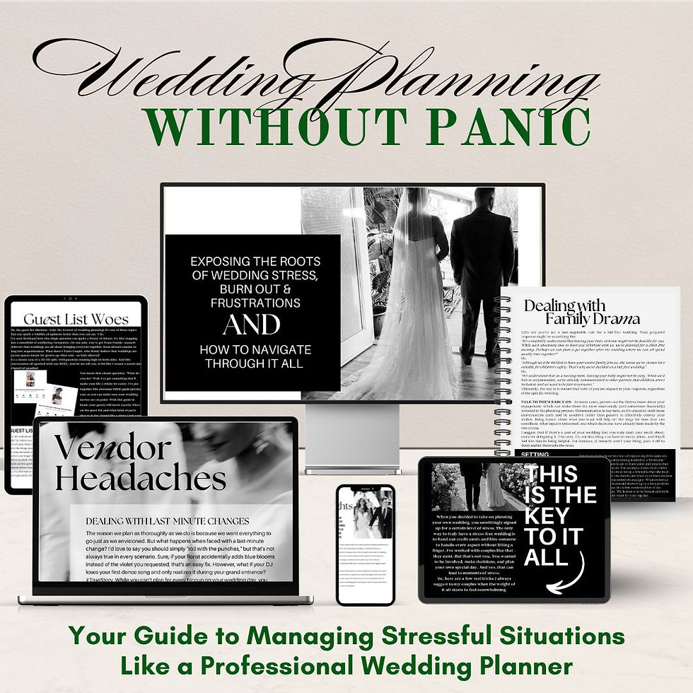 How to plan a wedding without stress