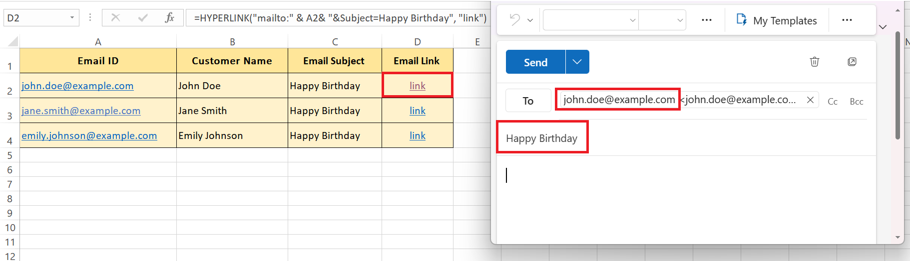 How to insert hyperlink in excel