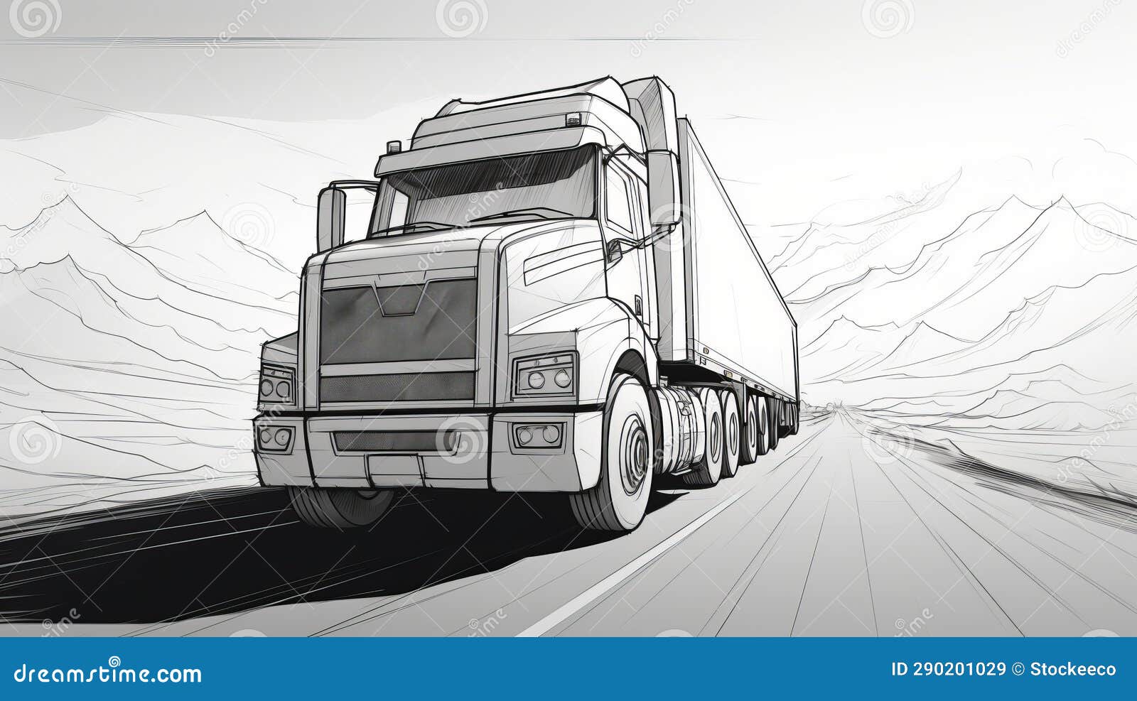 How to draw a truck
