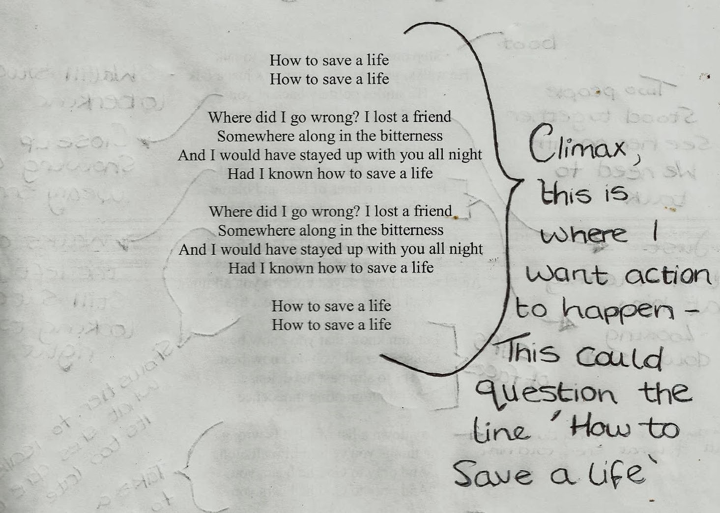 How to save the life lyrics