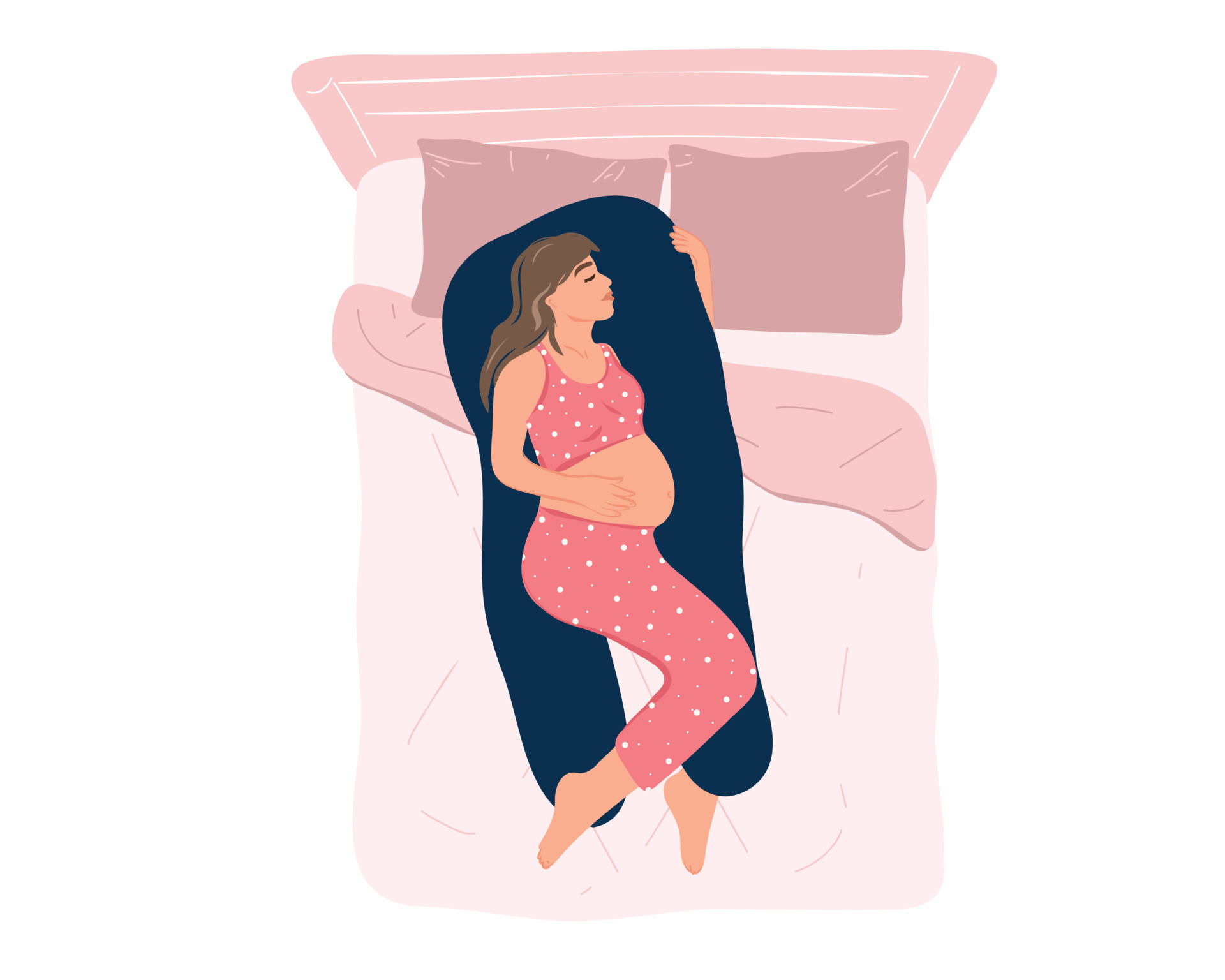 How to sleep on a maternity pillow
