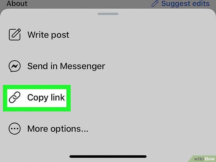 How to find url of facebook